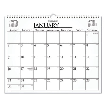 AT-A-GLANCE® Business Monthly Wall Calendar, 15 X 12, White-black Sheets, 12-month (jan To Dec): 2022 freeshipping - TVN Wholesale